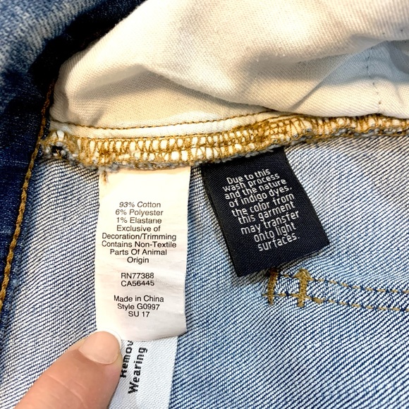 Madewell Cali Demi Boot Jeans Chewed Hem Edition 26 Button Fly - Picture 8 of 14